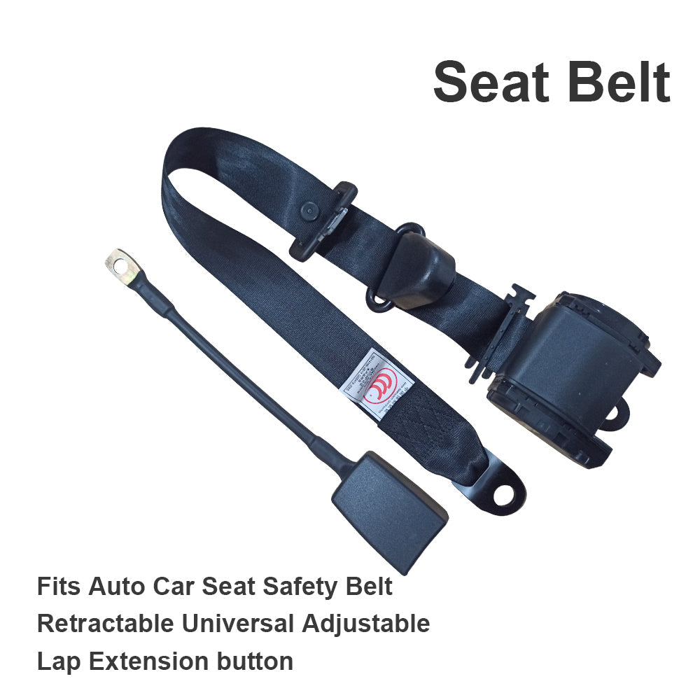 Universal 1 Set 3M 3 Point Retractable Safety Seat Belt Suitable For Truck Strap-0