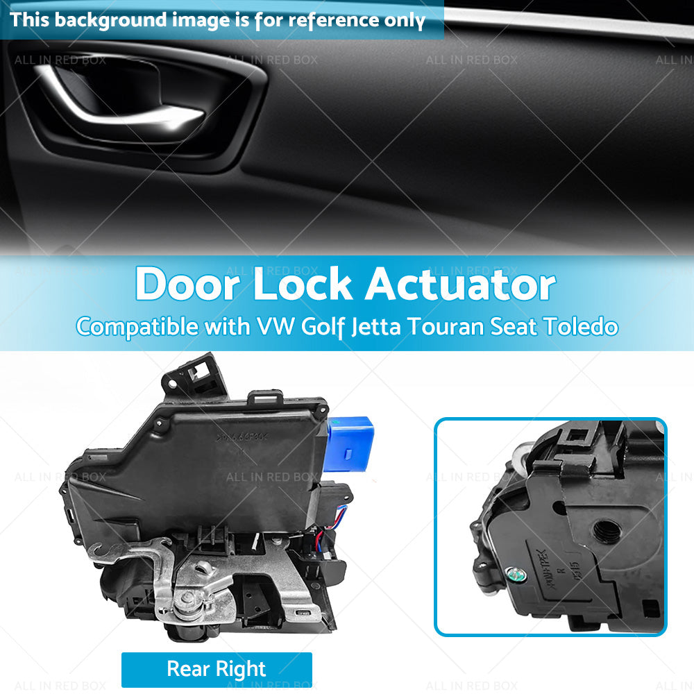 Rear Right Door Lock Actuator Suitable For VW GOLF MK5 2003-2009 7Pin 3D4839016A-2