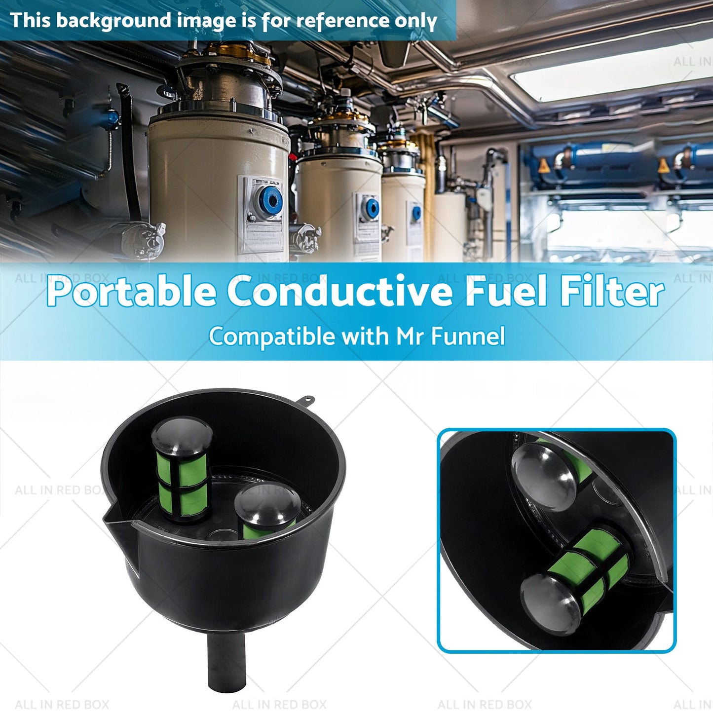 12 GPM Portable Conductive Fuel Filter Suitable for Mr Funnel AF15CB F15C-2