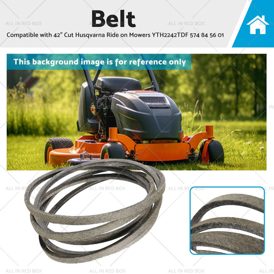 Grey Deck Belt SuitableFor 42inch Cut Husqvarna Ride on Mowers YTH2242TDF 574 84 56-0