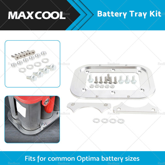 Billet Aluminum Battery Relocation Tray Hold Down Mount For 34 or 78 Optima Battery-0
