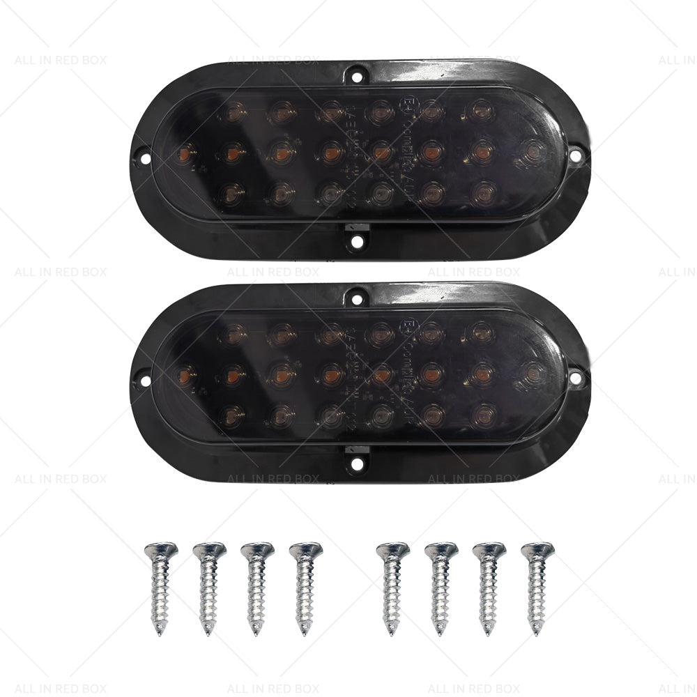 2X 20 LED Rear Stop Brake Flowing Turn Signal Tail Lights Truck Trailer Caravan-4