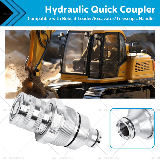 Suitable For Bobcat Female Hydraulic Coupler Flat Faced Quick 7246802 FFH 48mm-0