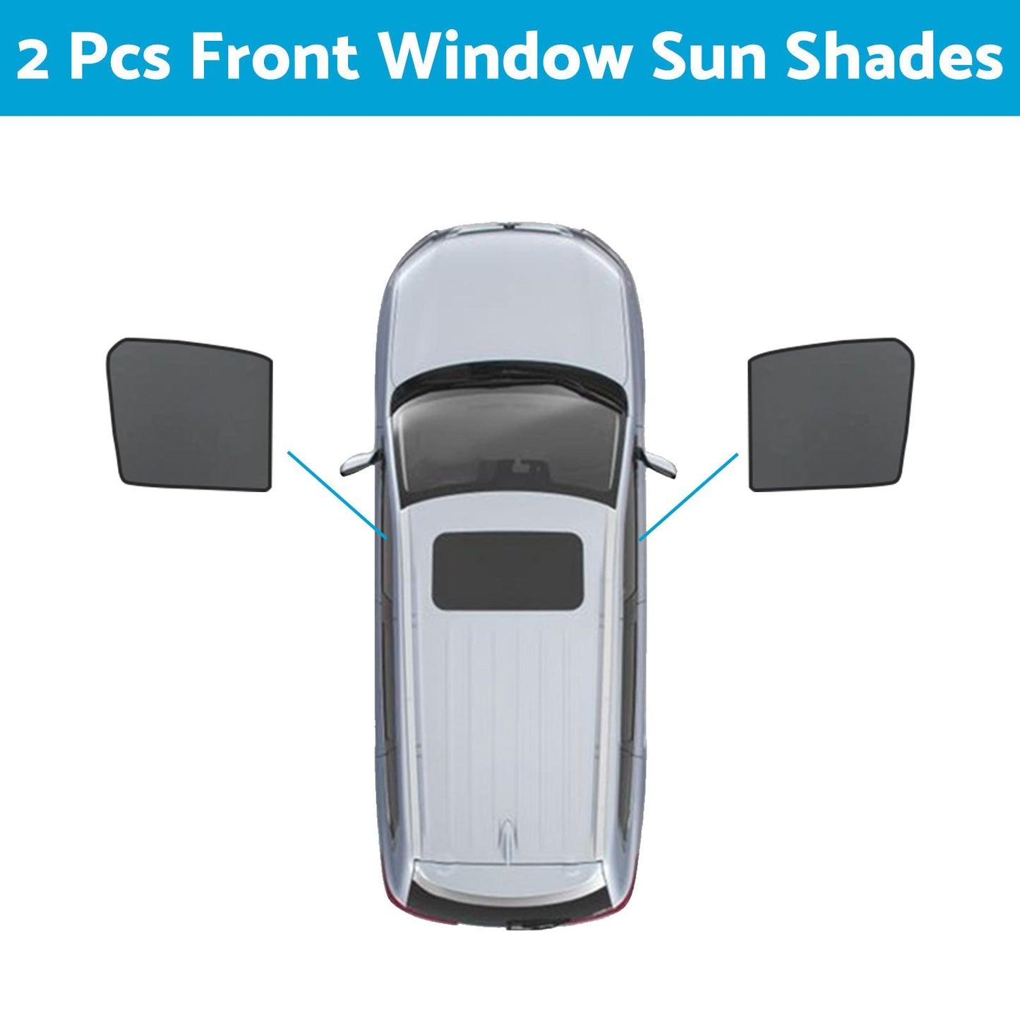 Front Rear Window Sun Shade Magnetic Mesh Suitable For GWM UTE Cannon 2021-2024-5