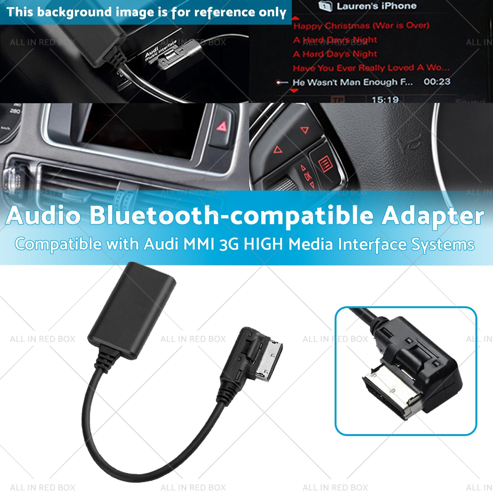 For Audi VW AUX Audio Cable Adapter AMI MDI MMI 3G System Bluetooth-compatible-2