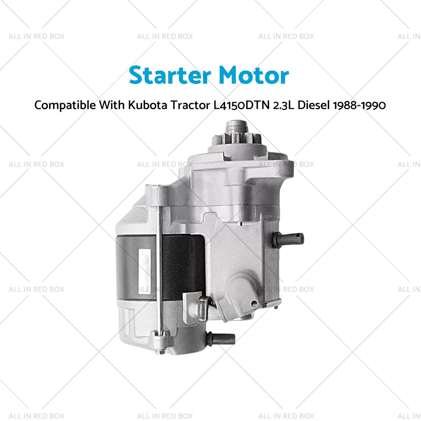 Starter Motor Suitable for Kubota Tractor L4150DTN Diesel 2.3L 1988-1990-4