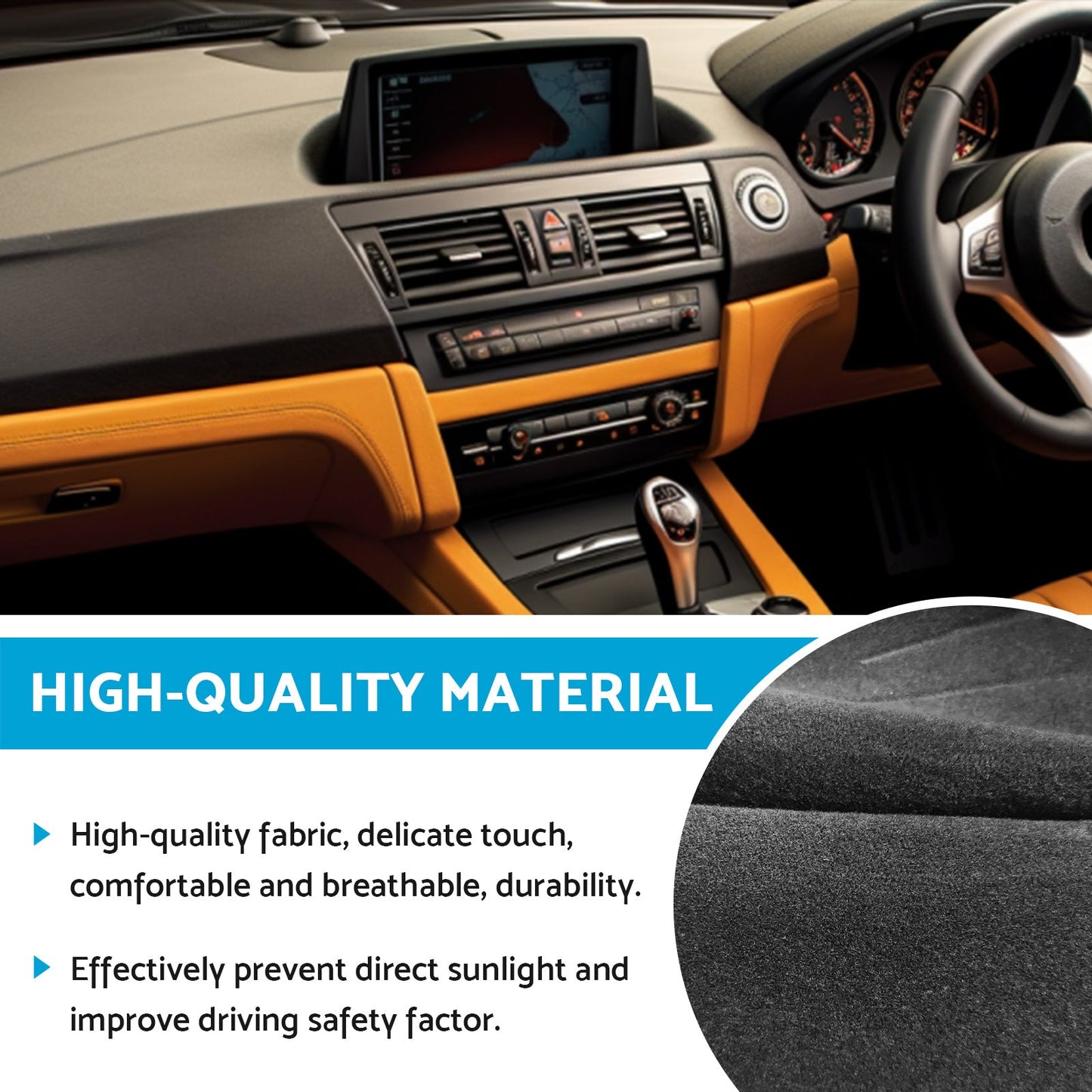 Dashboard Cover Dash Mat Suitable For BMW Z4 E85 E86 2003-2008 No GPS-4