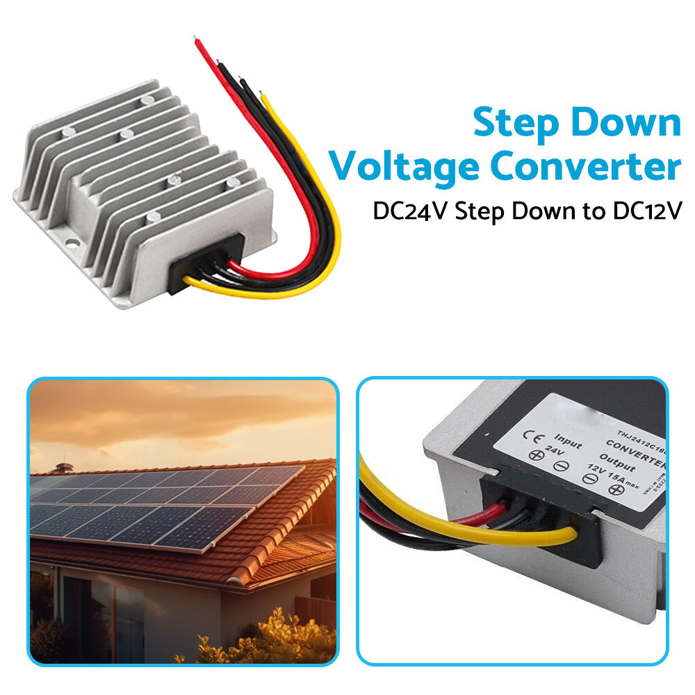 DC Voltage Converter 24V Step Down To 12V 15A 180W Power Supply Regulator-3