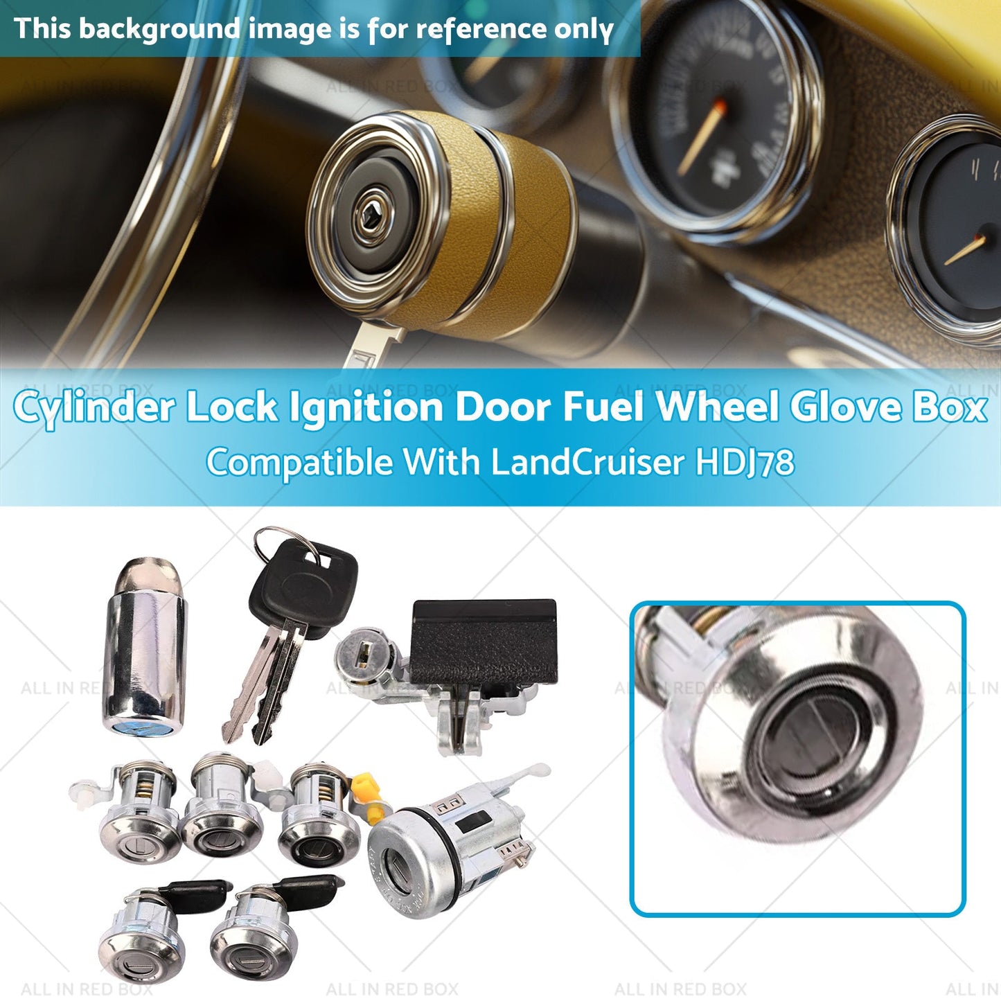 Cylinder Lock Ignition Door Fuel Wheel Glove Box Suitable For LandCruiser HDJ78-2