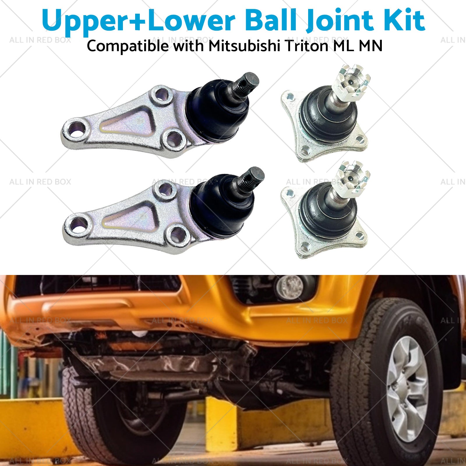 4pcs UpperLower Ball Joint Kit Suitable for Mitsubishi Triton ML MN UTE 4WD RWD-4