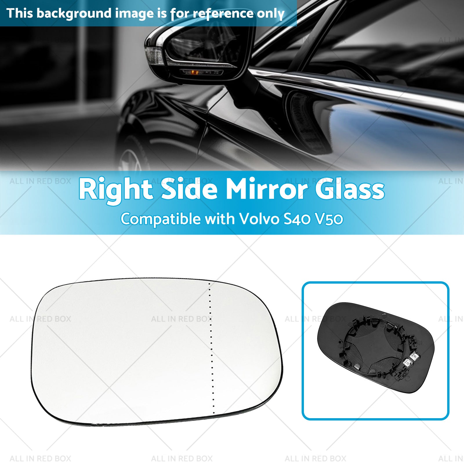 Right Side Mirror Glass Suitablefor Volvo S40 M V50 T5 04-12 Large Blinker Type?-1
