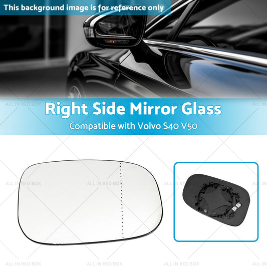 Right Side Mirror Glass Suitablefor Volvo S40 M V50 T5 04-12 Large Blinker Type?-1