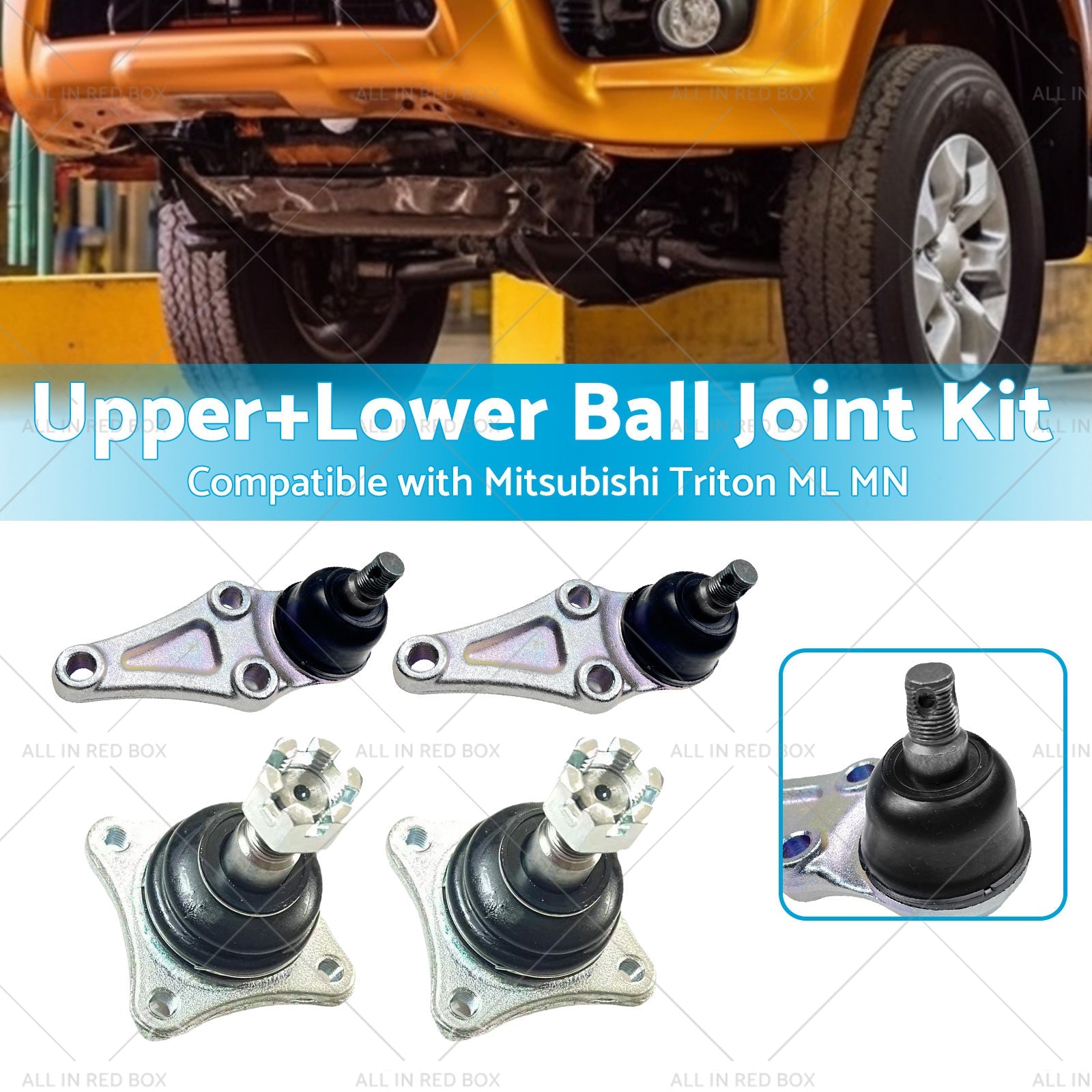 4pcs UpperLower Ball Joint Kit Suitable for Mitsubishi Triton ML MN UTE 4WD RWD-2