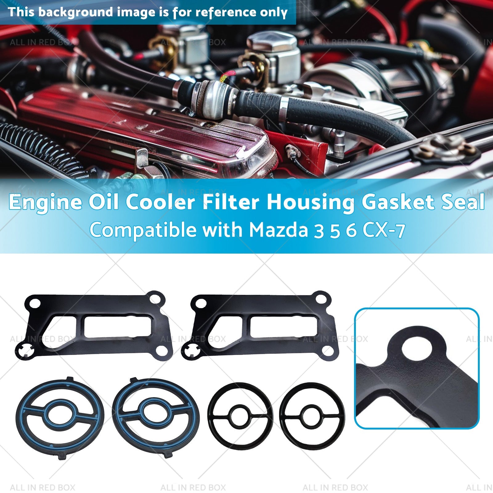Engine Oil Cooler Filter Housing Gasket Seal Suitable for 2007-2012 Mazda CX-7-2