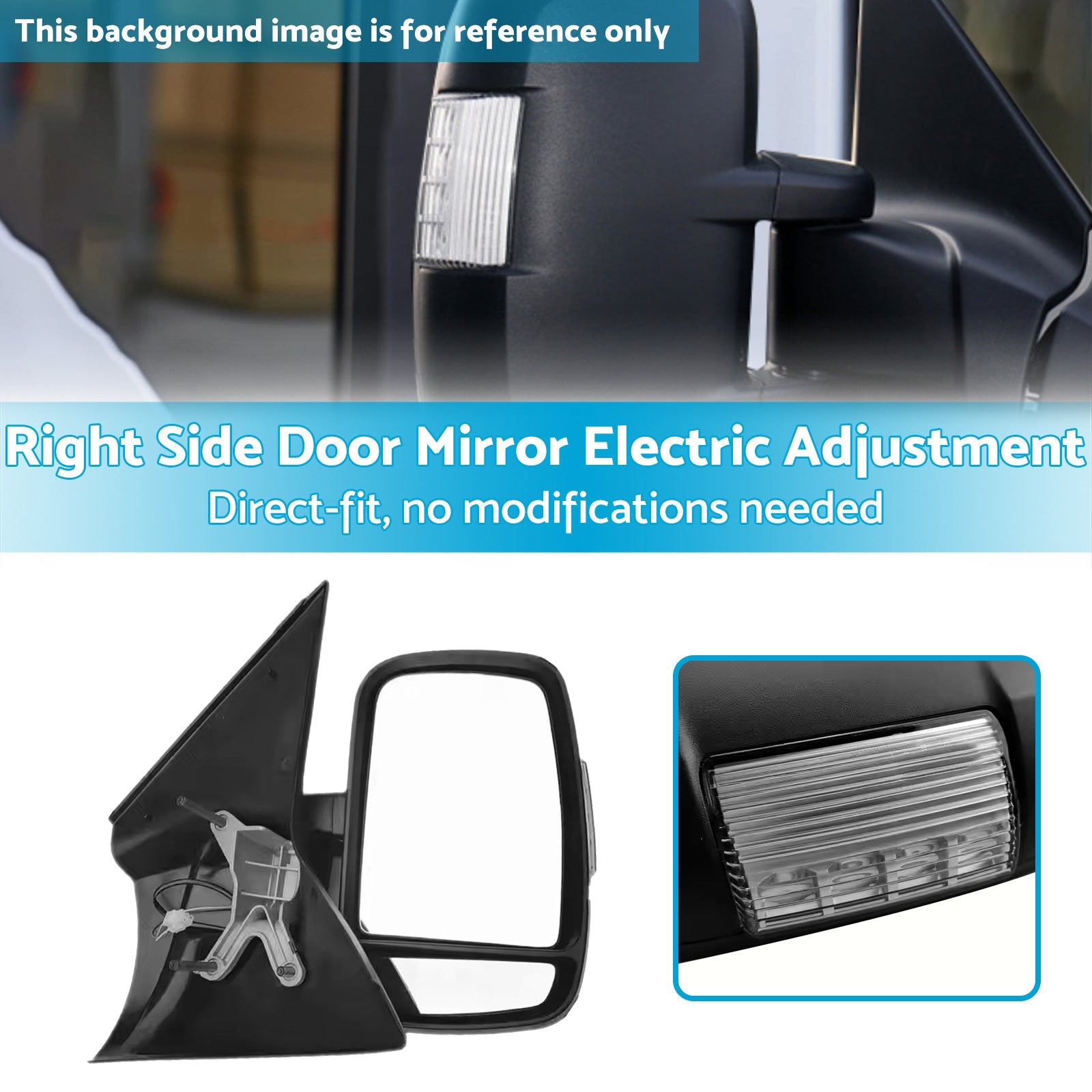 RH Side Door Mirror Electric Adjustment Driver Side Suitable For LDV V80 13 on 美国：RH Door Mirror Electric Adjustment Passenger Side Suitable For LDV V80 13 on-2
