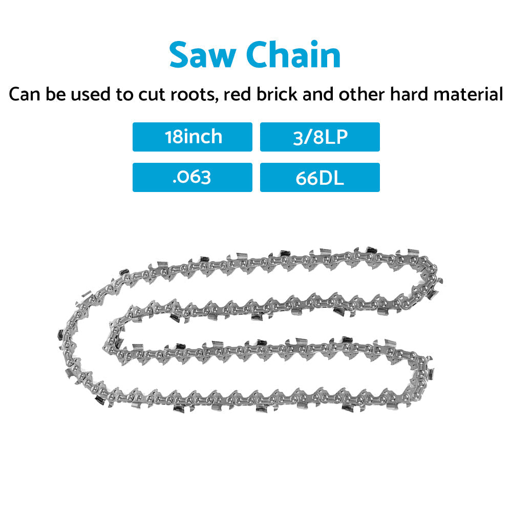 Tungsten Carbide Chainsaw Chain 18 inch 3 8. 063 66DL Suitable for Husqvarna-4