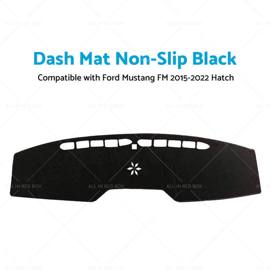 Suitable For Ford Mustang FM 2015-2022 Hatch Dashboard Cover Dash Mat Black-1