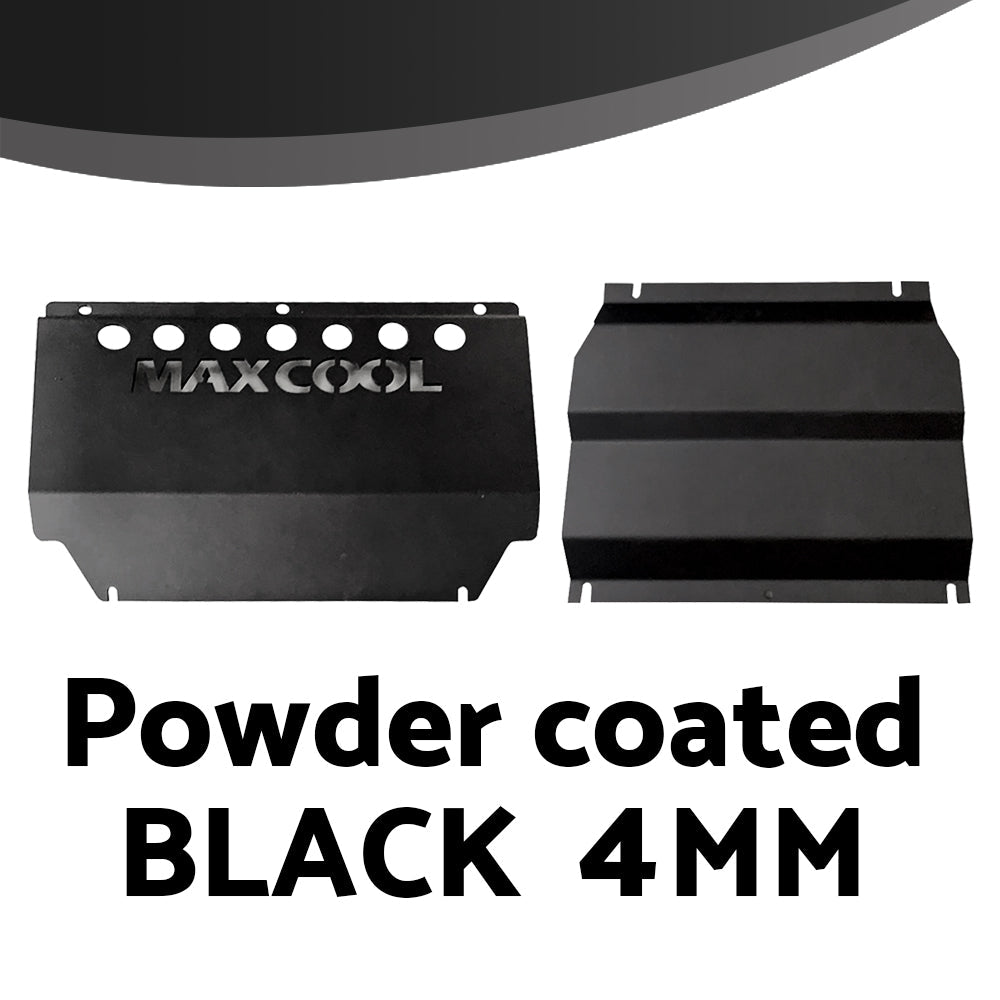 4MM Black Bash Plate Suitable for Mitsubishi Triton ML MN 06-15 Underbody Steel Front Sump Guard-2