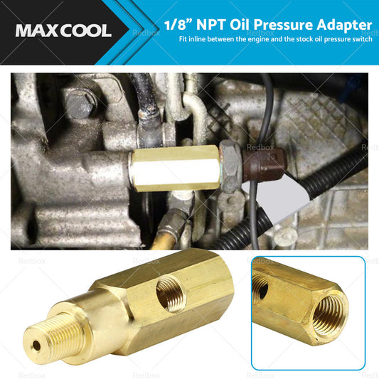 Oil Pressure Gauge Adapter 1 or 8 inch  NPT Male or Female Thread with 1 or 8 inch  NPT-0