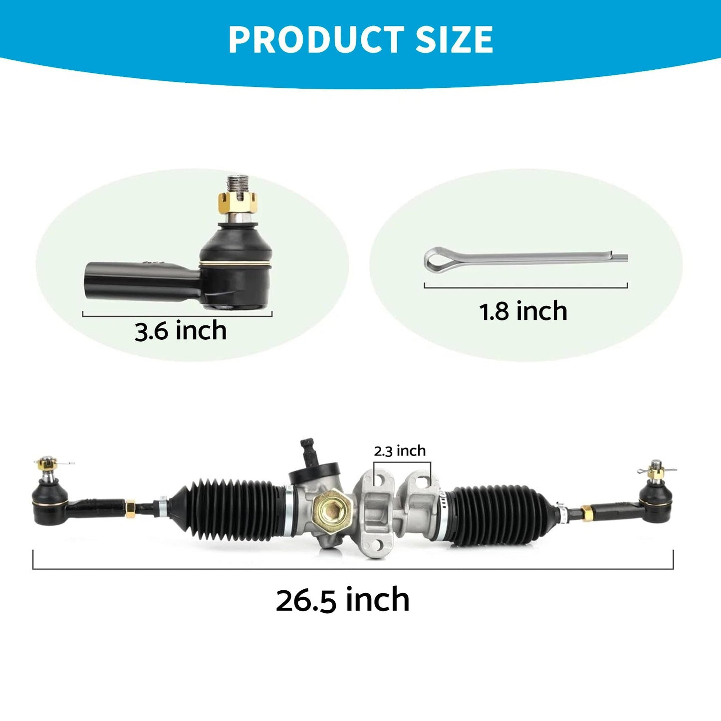 Golf Cart Steering Gear Box Assembly Suitable For EZGO RXV 2008 on 603865 604614-3