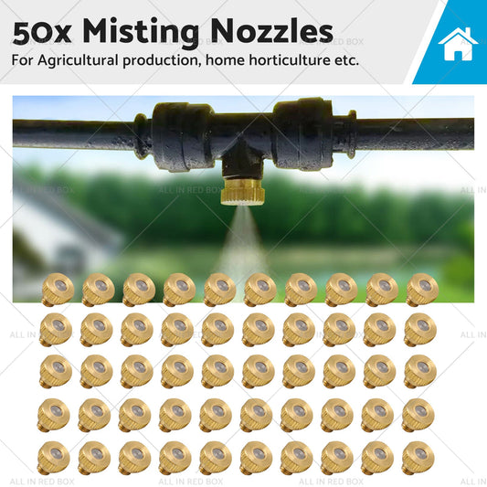 For Cooling System 0. 016inch 10 24 Brass Misting Nozzles Kit Water Mister Sprinkle-0