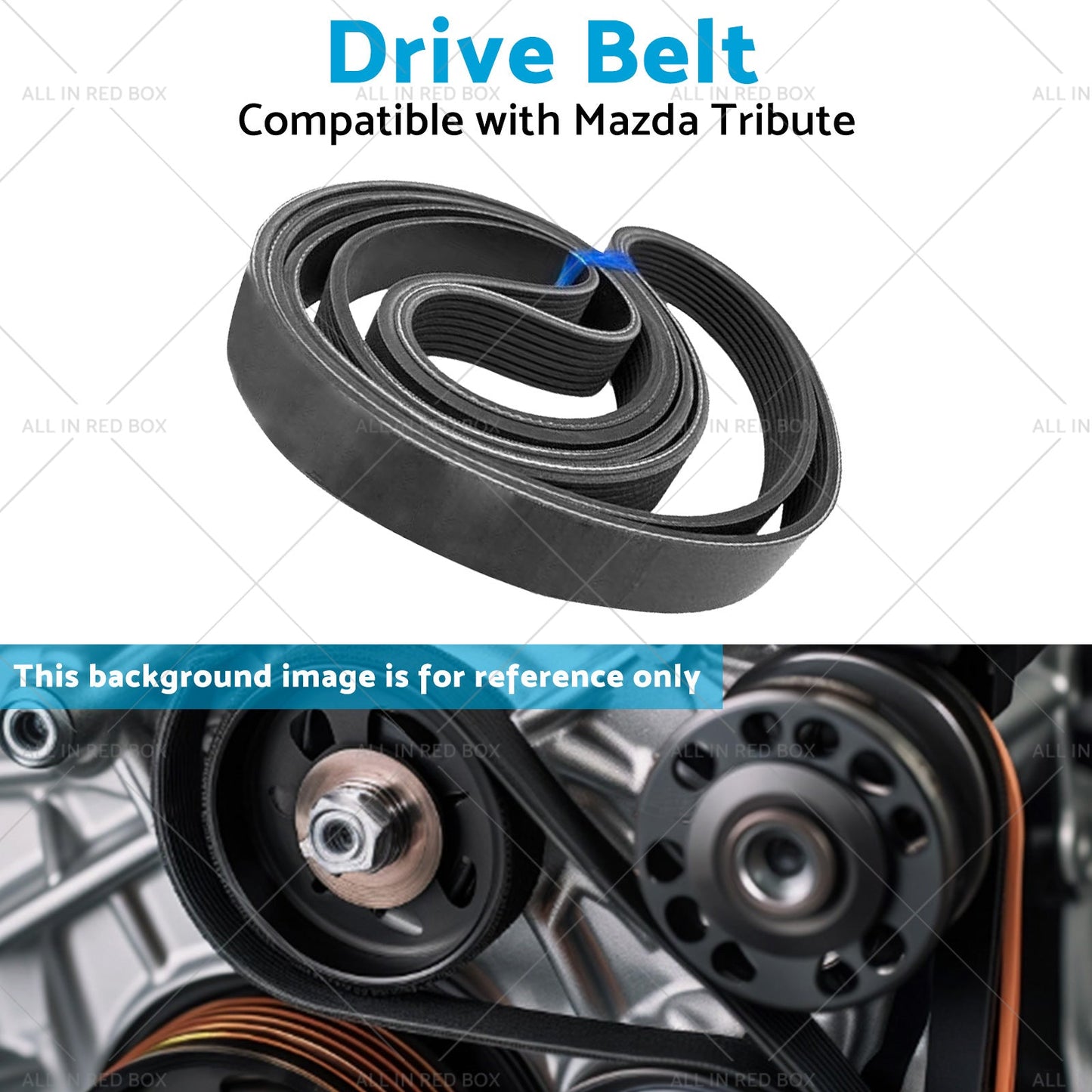 V-Ribbed Serpentine Drive Belt 6PK2185 Suitablefor Mazda Tribute Lexus Ford Benz-4