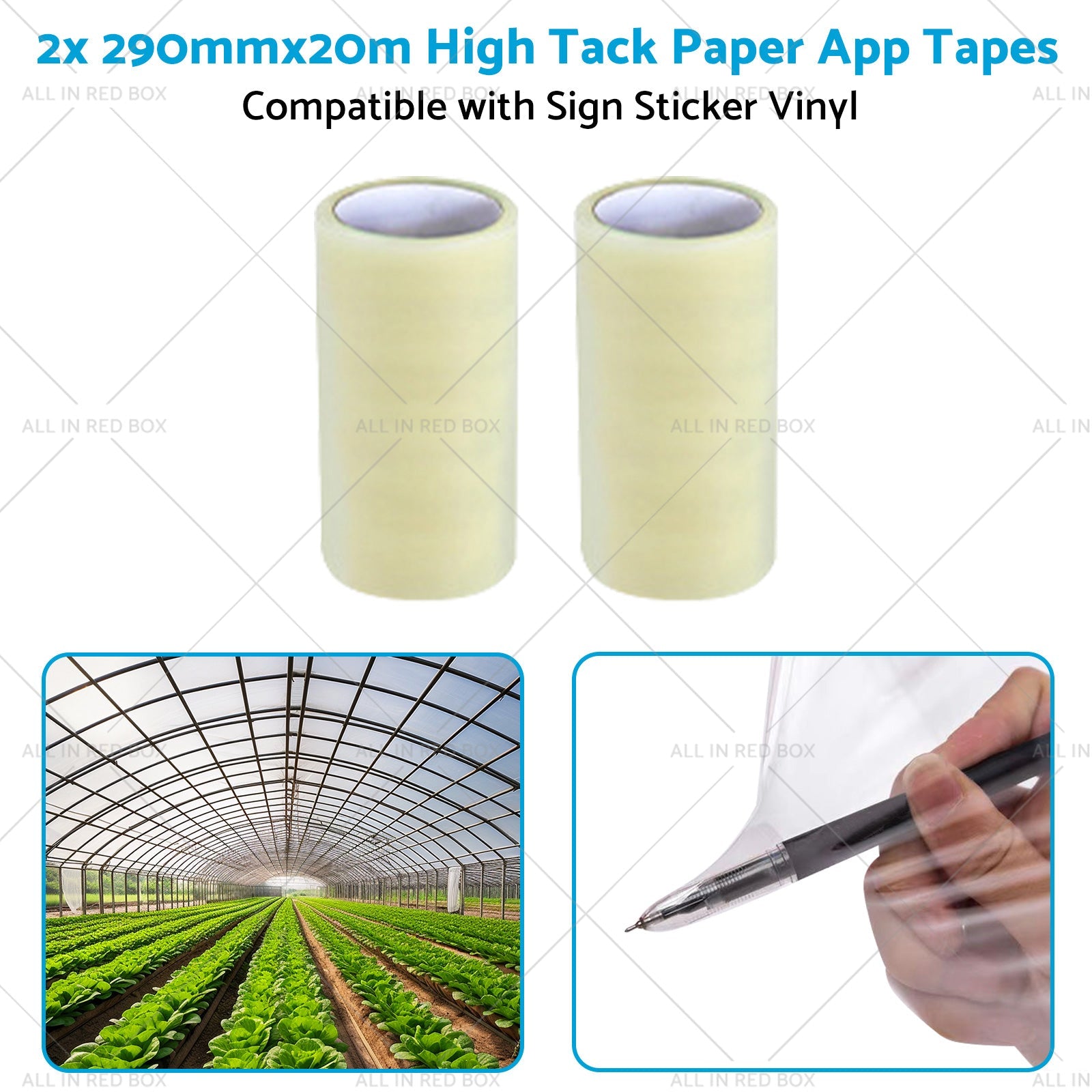 2x 290mmx20m High-Viscosity Paper Tapes Suitable for Sign Sticker Vinyl-2