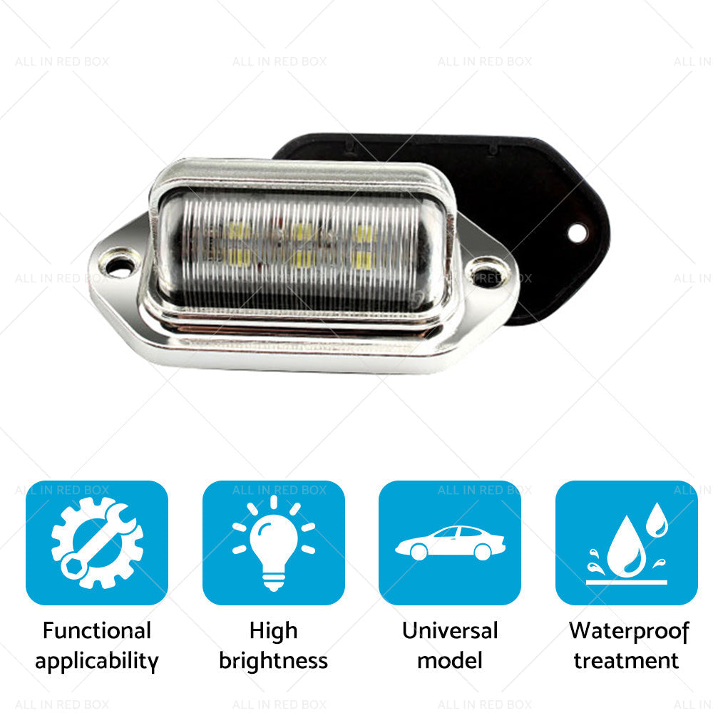 6 LED License Number Plate Light Lamps Suitable for Truck SUV Trailer Lorry-3