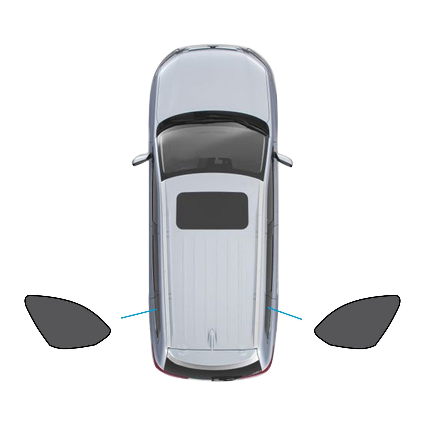 2x Triangular Car Window Sun Shades Suitable for Mazda CX-9 16-25 UVA Protection-0