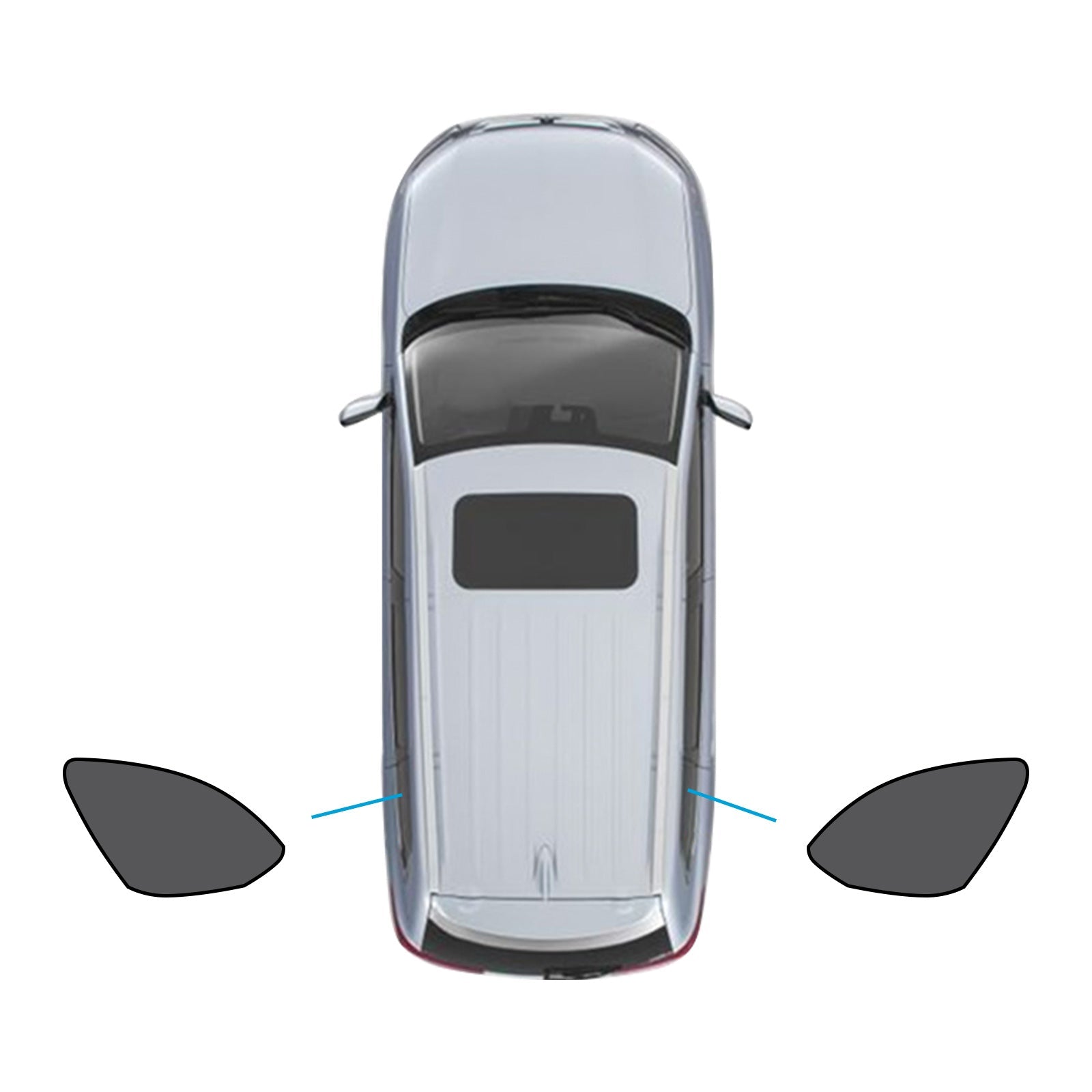 2x Triangular Car Window Sun Shades Suitable for Mazda CX-9 16-25 UVA Protection-0
