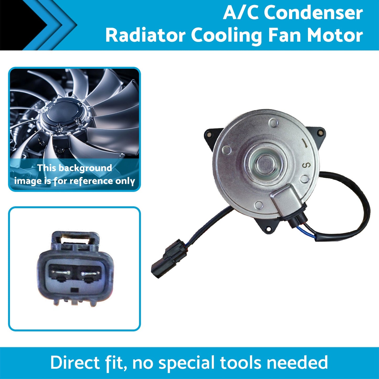 A/C Condenser Radiator Cooling Fan Motor Suitable For Honda Accord 19030-R40-A01-2