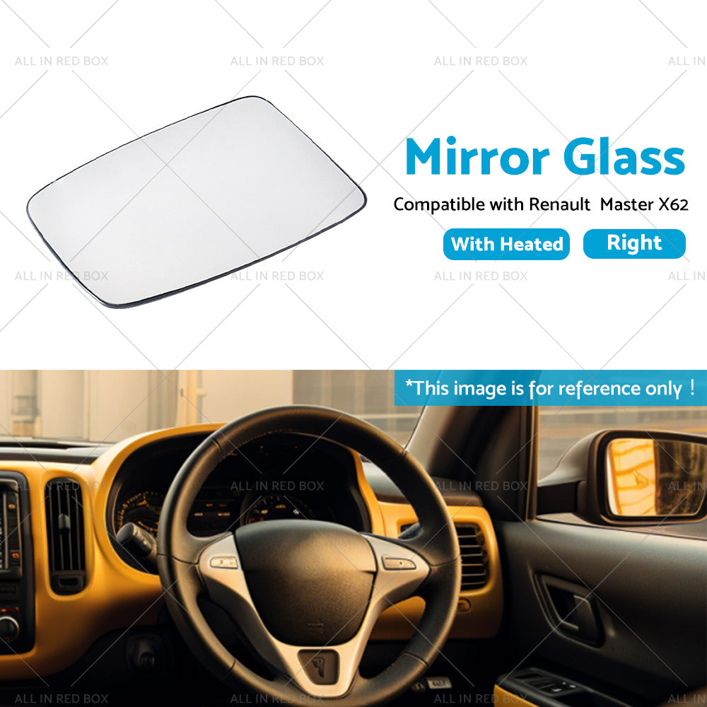 Right Mirror Glass Suitable for Renault Master X62 2010-2019 Heated Convex base-3