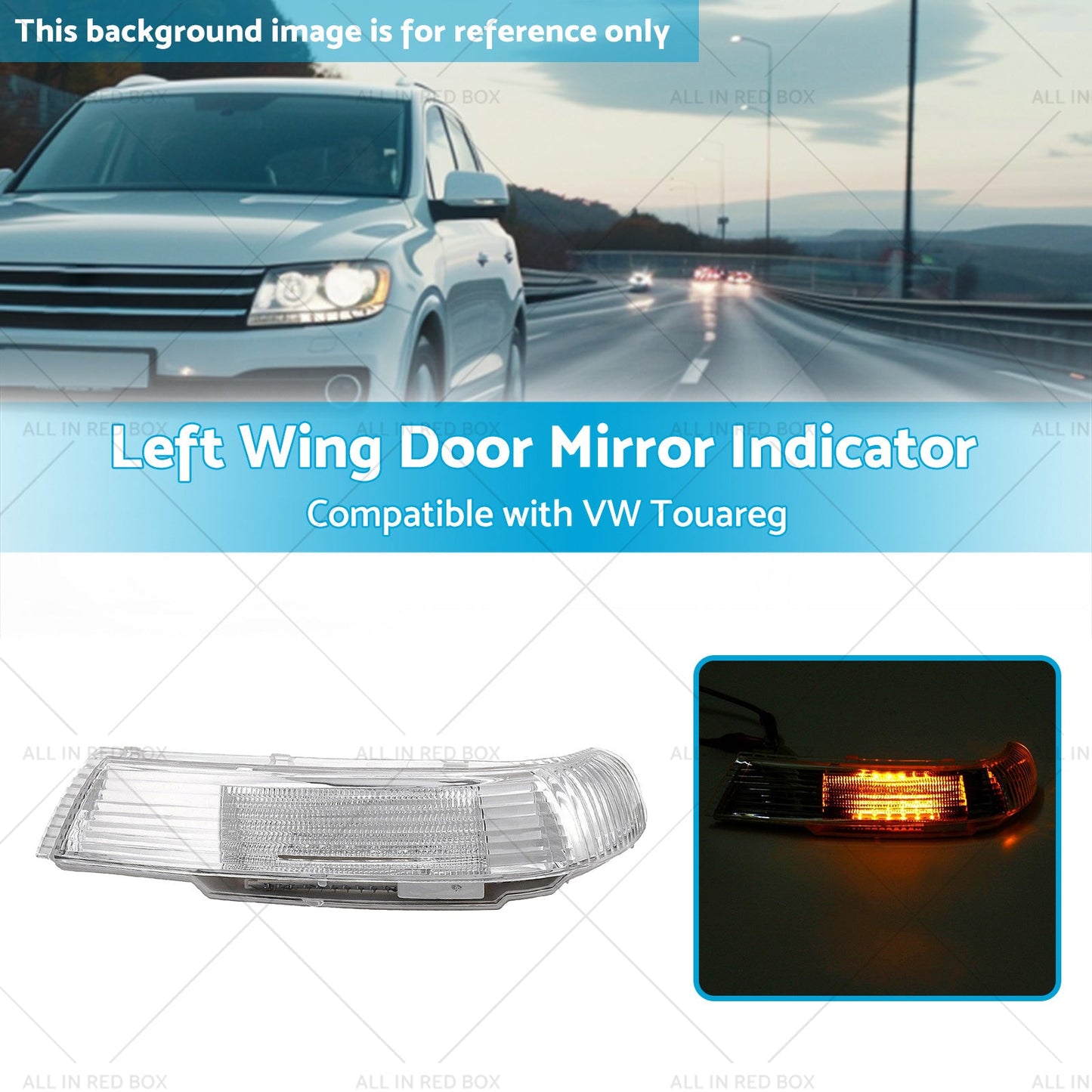Front Left Wing Door Mirror Indicator Suitable for VW Touareg 7L 09 or 03-11 or 06-2