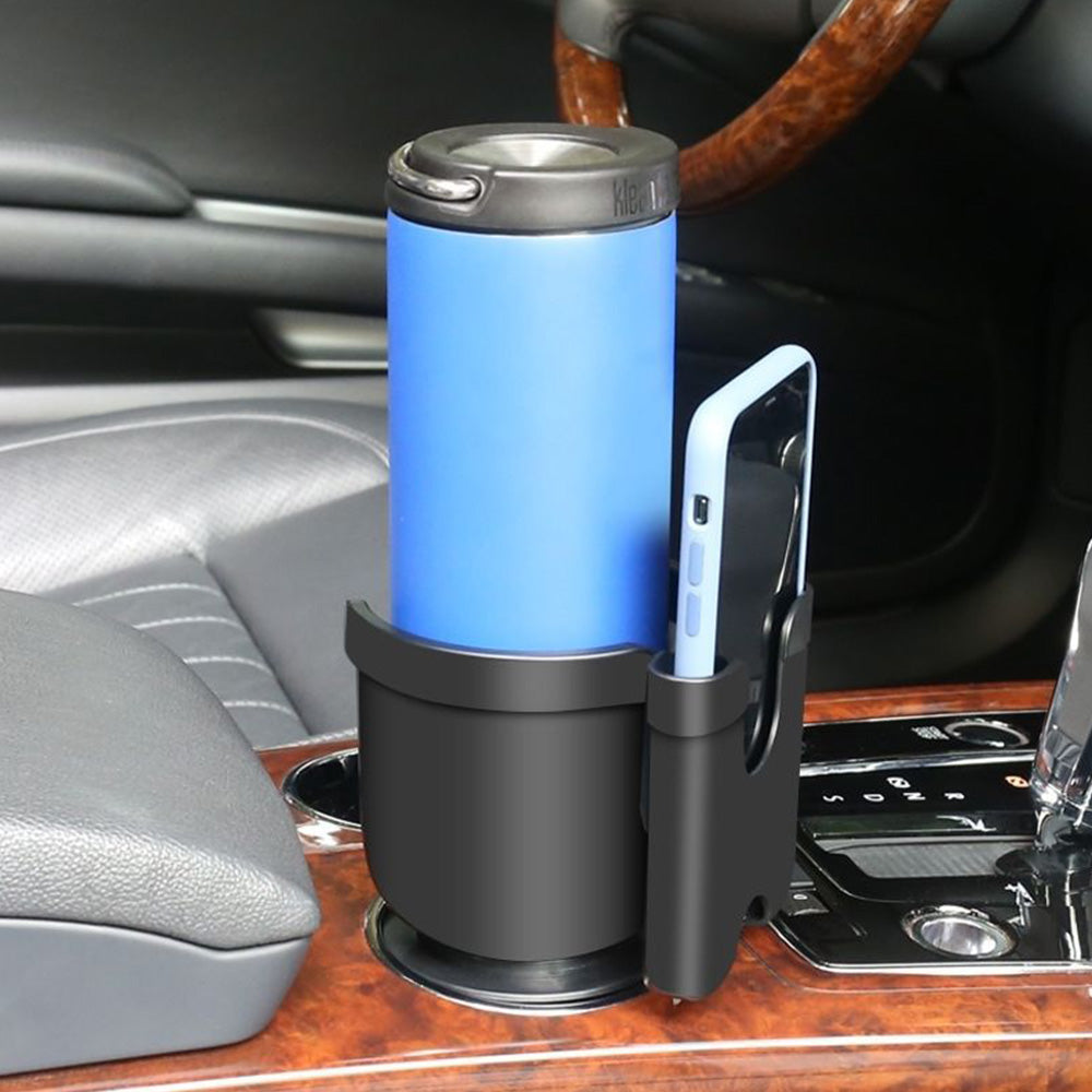 360° Angle Adjustable Expander Car Seat Cup Holder Suitable For Water Bottle & Phone Storage-2