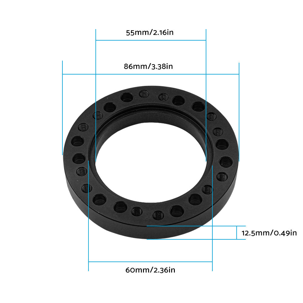 Black Steering Wheel Hub Adapter Spacer Suitable For MOMO to NARDI Quick Release-1