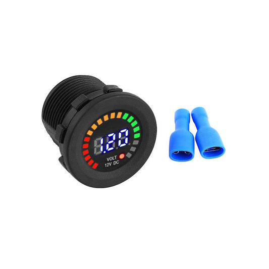 Battery Volt Meter Monitor LED Digital DC 12V Voltage Gauge Suitable For Car Boat Marine-0