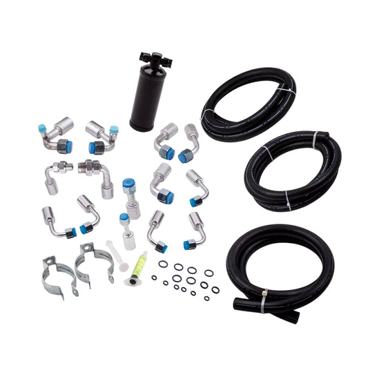 AC Hose Kit w/ R-Ring Fitting Drier Suitable For Universal 134a Air Conditioning-0