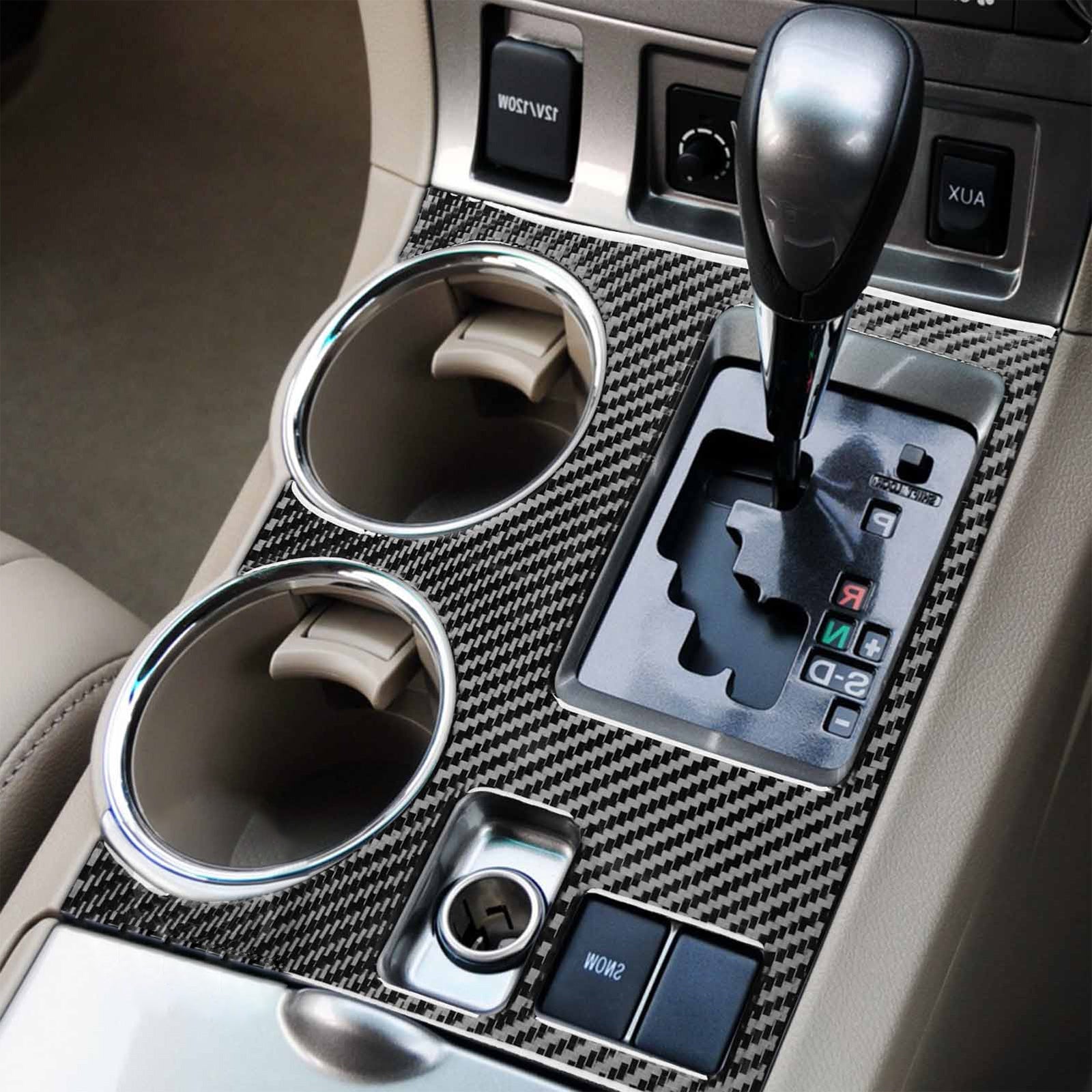 2pcs Carbon Fiber Gear Shift Console Trim Suitable For Toyota Kluger 08-13-4