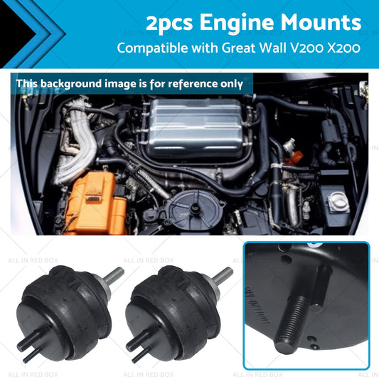 2x Engine Mount Suitable for Great Wall V200 X200 2. 0L GW4D20 Diesel Auto or Manual-0