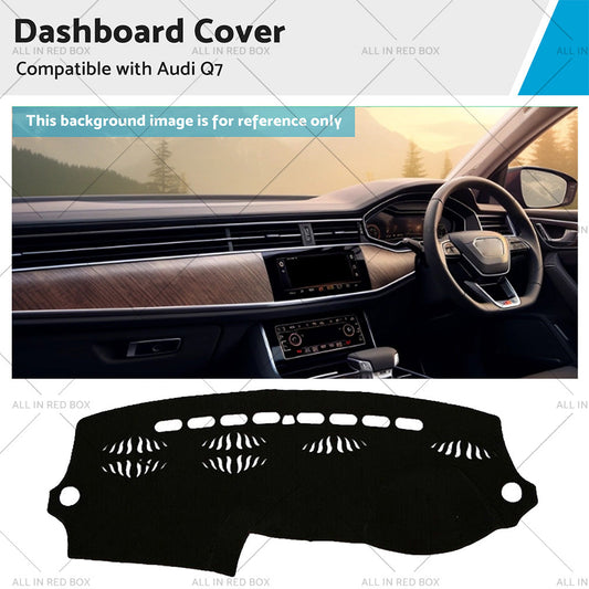 Dashboard Cover Non-Slip Dash Mat Suitable for Audi Q7 4L 2006-2014 Black-0