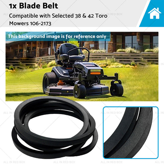 1x Ride on Mower Deck Belt Suitable for Selected 38inch  and  42inch Toro Mowers 106-2173-0