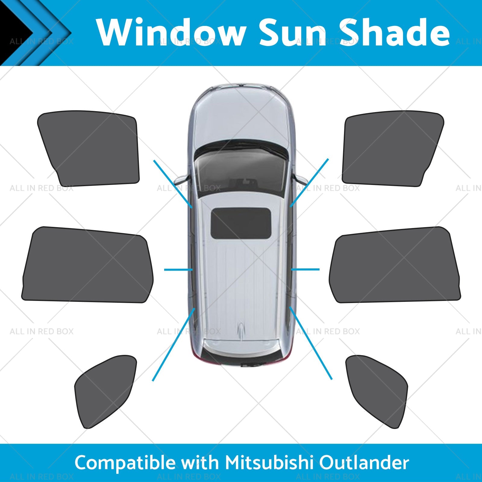 Car Window Magnetic Mesh Sun Shades Suitable for Mitsubishi Outlander 2021-23-1