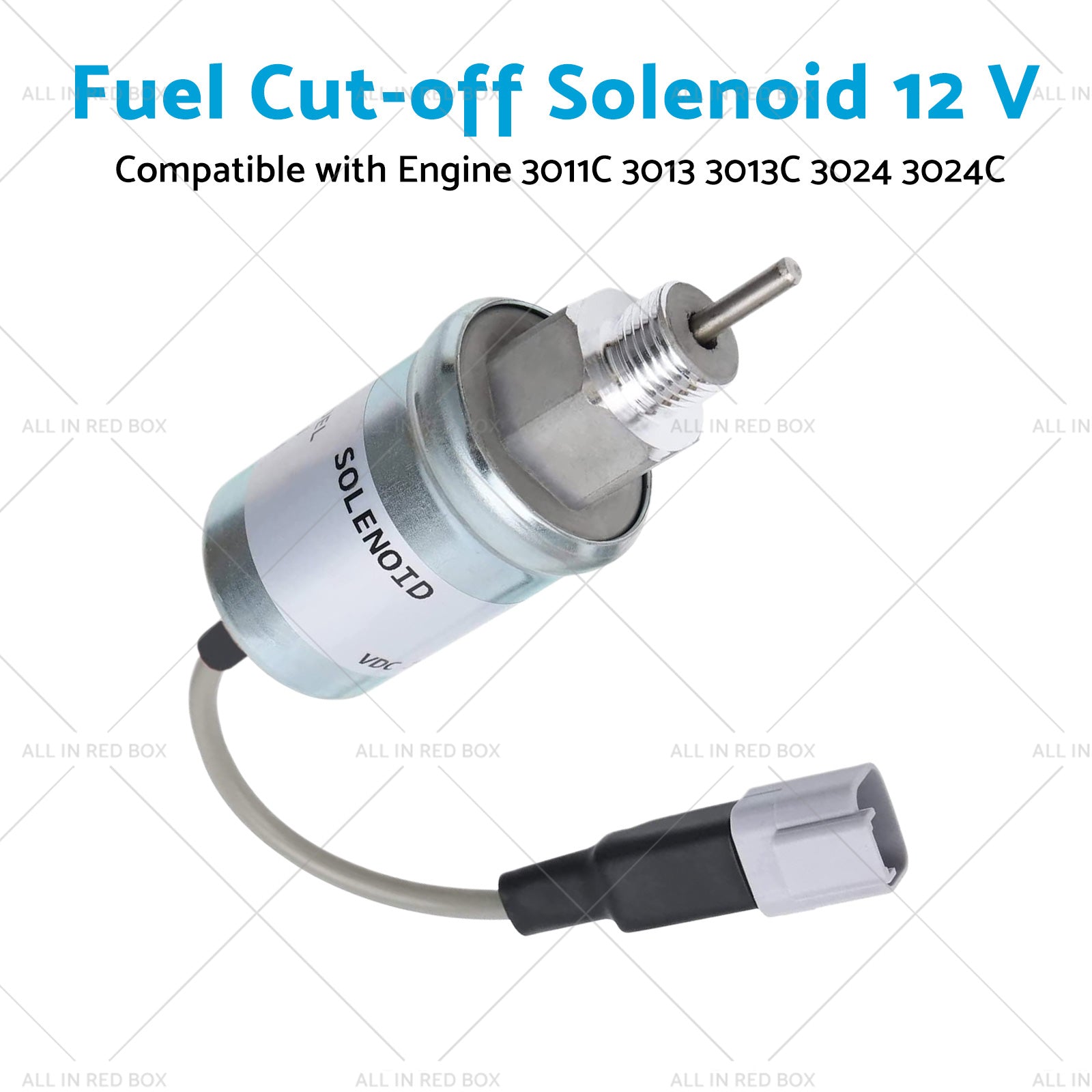 Fuel Cut-off Solenoid 12 V Suitable for Engine 3024 3024C 3011C 3013 3013C-4