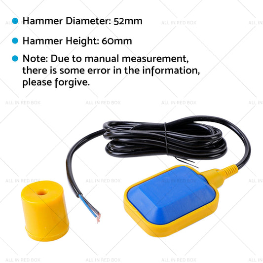 Float Switch or Water Level Control Switch, Cable 3m-1