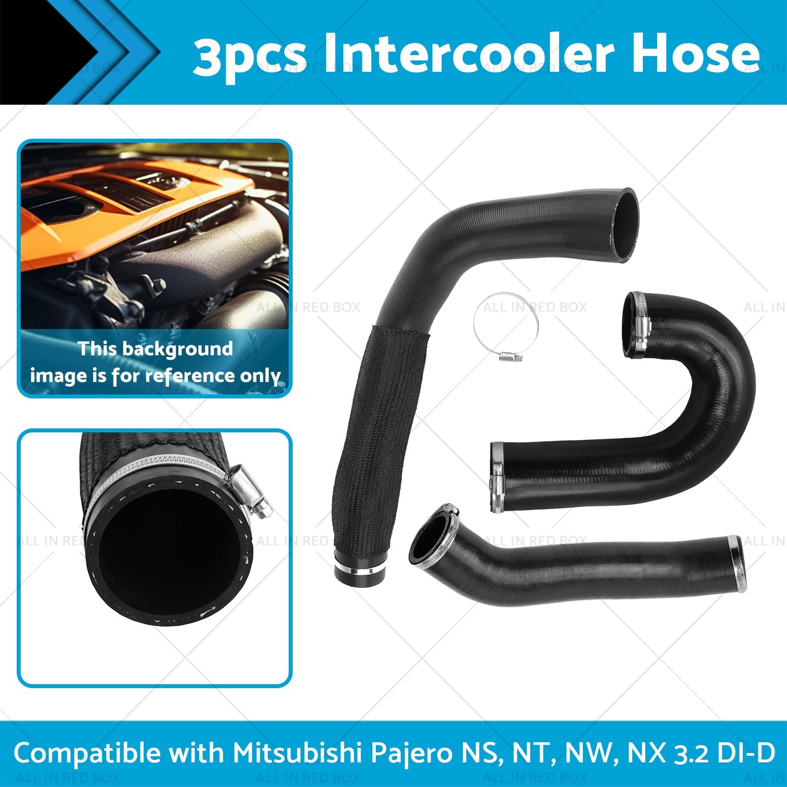 3x Intercooler HoseClamp Suitable for Mitsubishi Pajero NS-NT-NW-NX 3. 2L Diesel-2