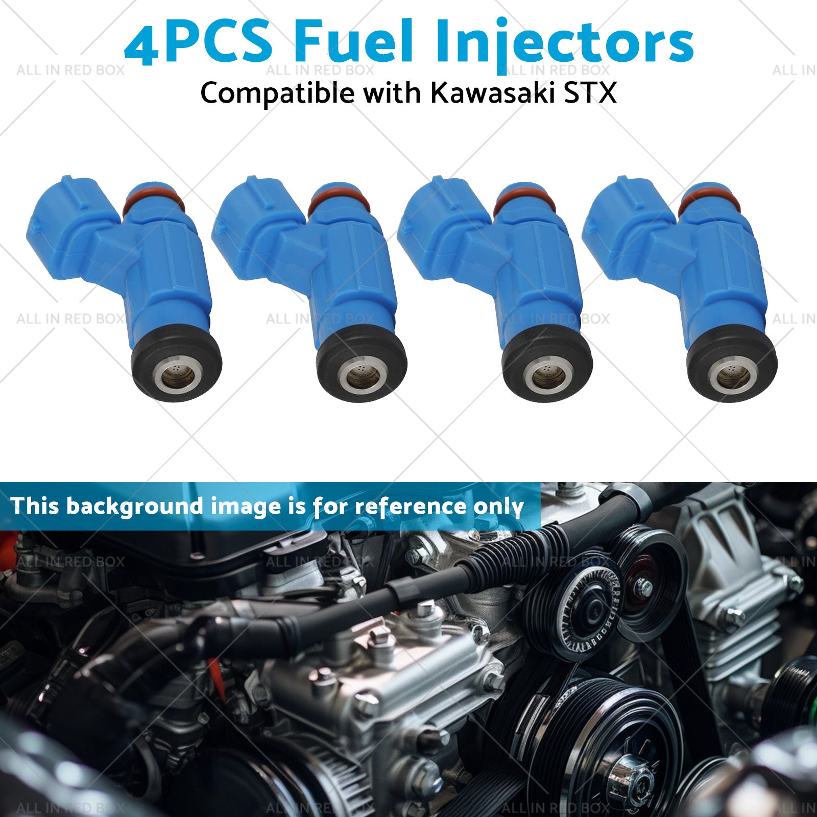 4PCS Fuel Injectors Suitable for STX 15F 2003-2007 Kawasaki STX 12F 2004-2016-4