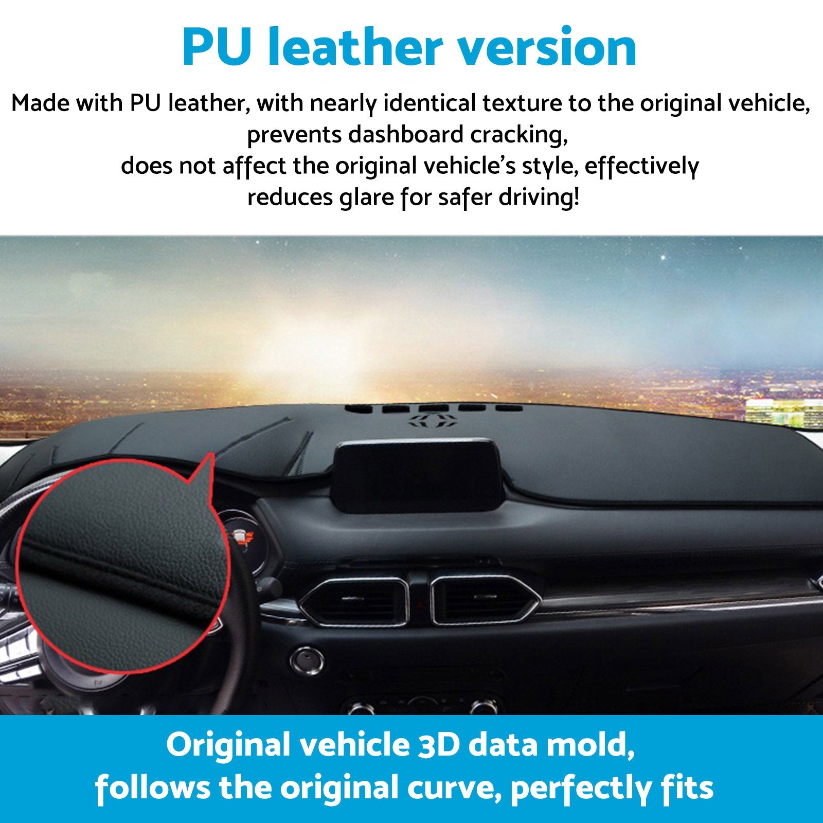 Dash Mat Microfiber Leather Anti-Slip Suitable For BYD Seal With HUD 2023-On-2