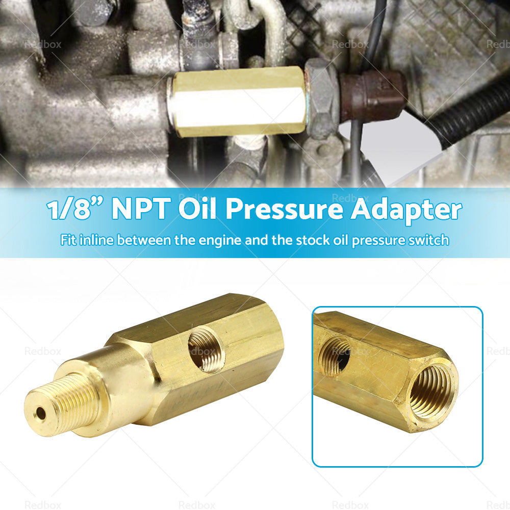 Oil Pressure Gauge Adapter 1 or 8 inch  NPT Male or Female Thread with 1 or 8 inch  NPT-2