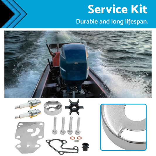 Service Kit Suitable For Yamaha 9.9, 15hp 2 Stroke 2 Cylinder Outboard-0
