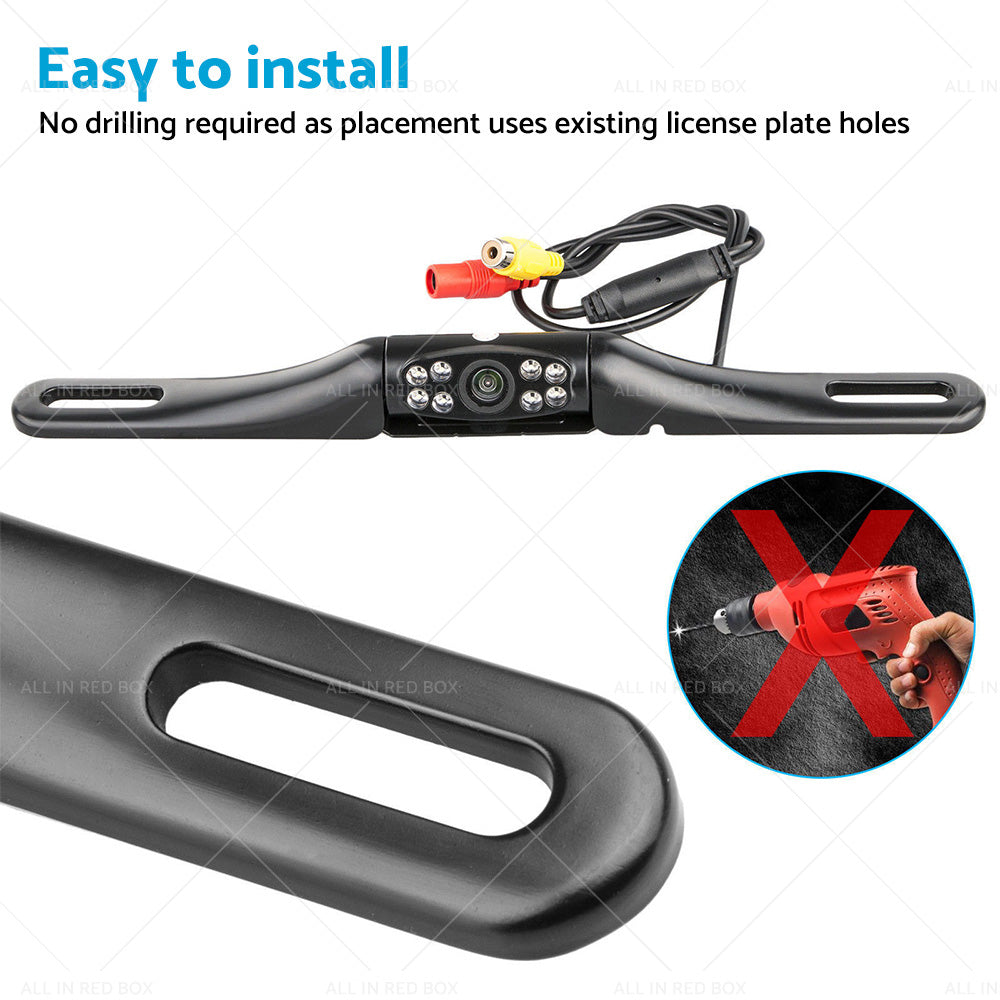170 Angle Car Rear View Reversing HD Camera Back Up Parking Number Plate Night Vision-4
